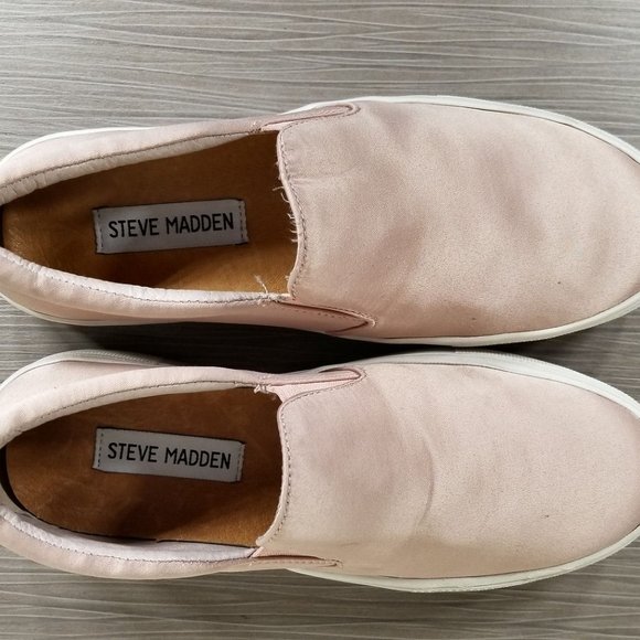 Steve Madden Giles Sneakers, Pink Satin, Womens Various Sizes - Picture 8 of 9